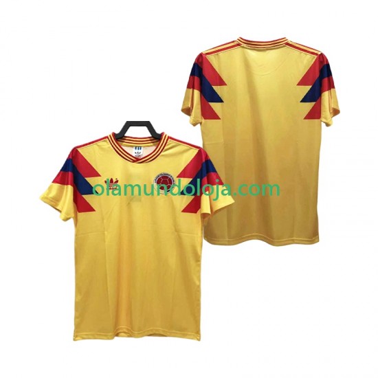 Camisola Colômbia 1990 Retro Homem Equipamento Primeiro Manga Curta